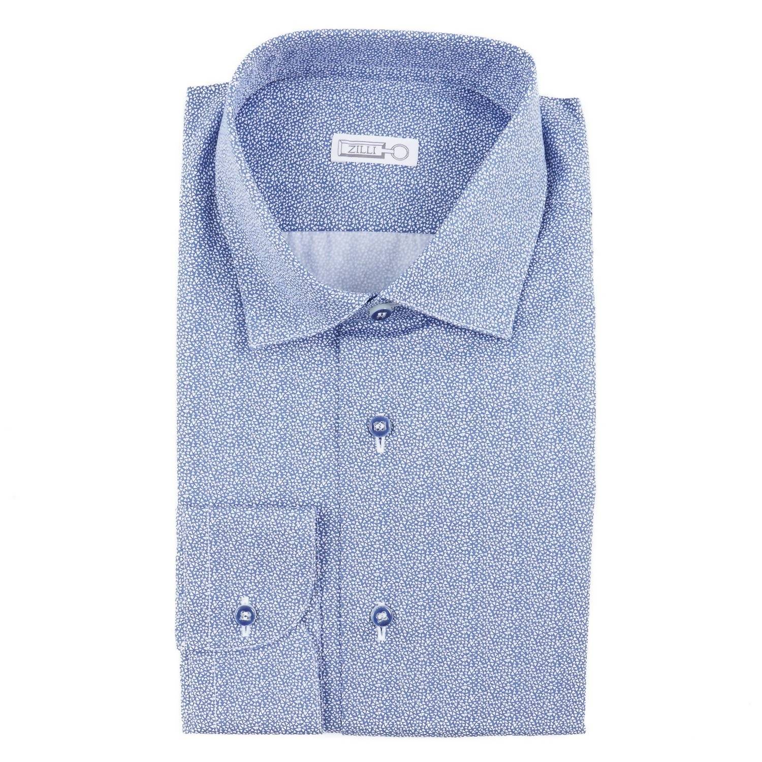 Zilli - Men's Tailored-fit Shirt With Geometric Print