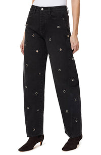 Habitual - Evie High Waist Grommet Barrel Leg Jeans