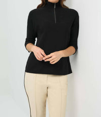 Anatomie - Lucely 1/4 Zip Elbowsleeve Mock Neck Sweater