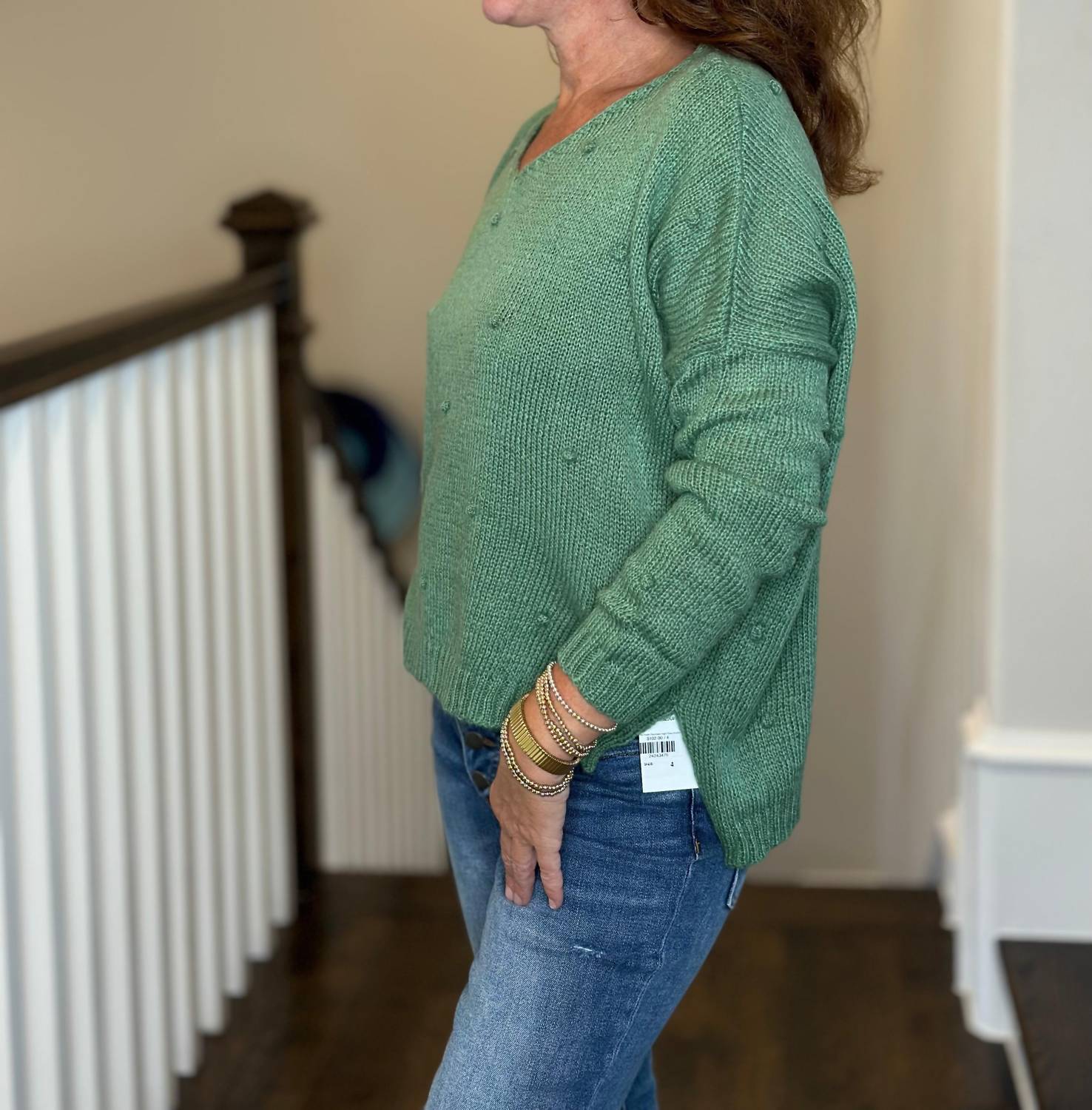 Wooden Ships - Mini Popcorn V Neck Lightweight Sweater