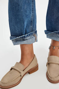 Free People Women's Bedford Loafer in oiled silt suede - women's flats - view 4