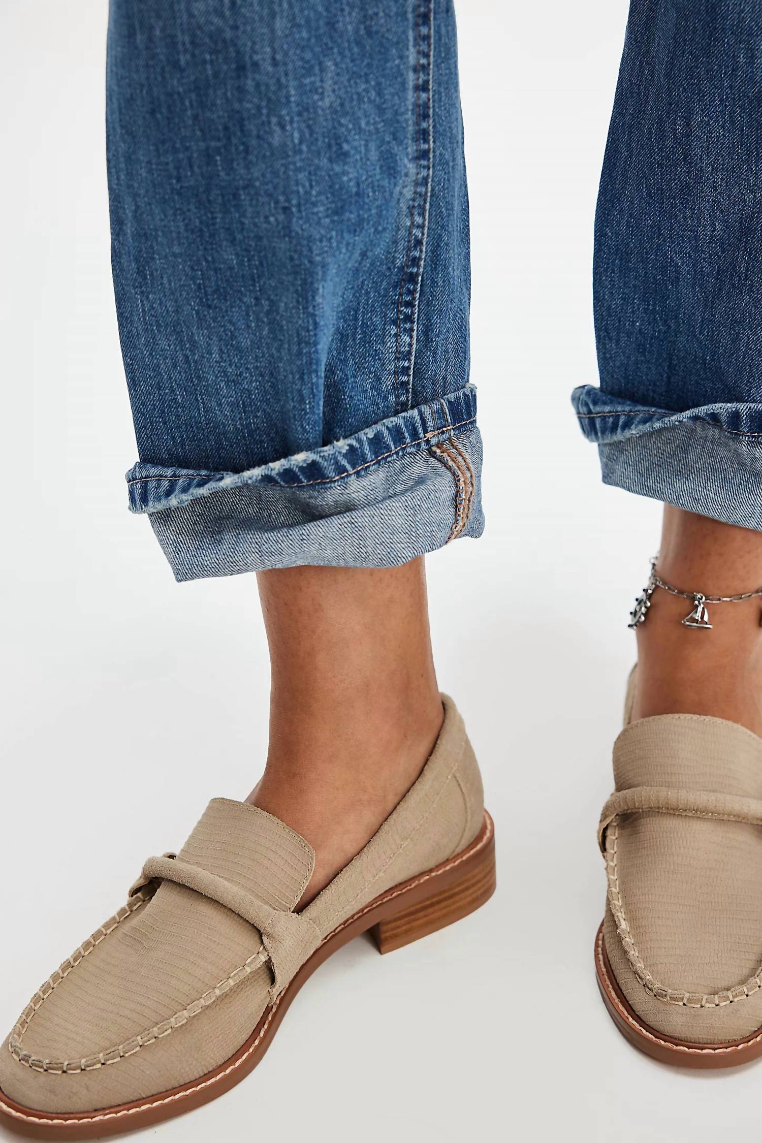 Free People Women's Bedford Loafer in oiled silt suede - women's flats - view 4