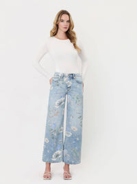 Vervet By Flying Monkey - Lucy High Rise Floral Vintage Wide Jeans