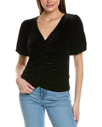 Project Social T - Jorja Ruched Front Velvet Top
