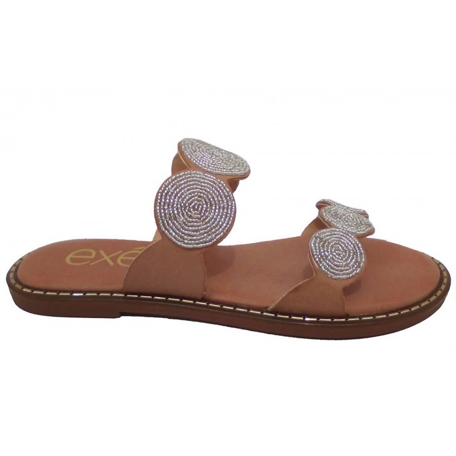 Exe Women's Allison Flat Sandal in nude - women's sandal