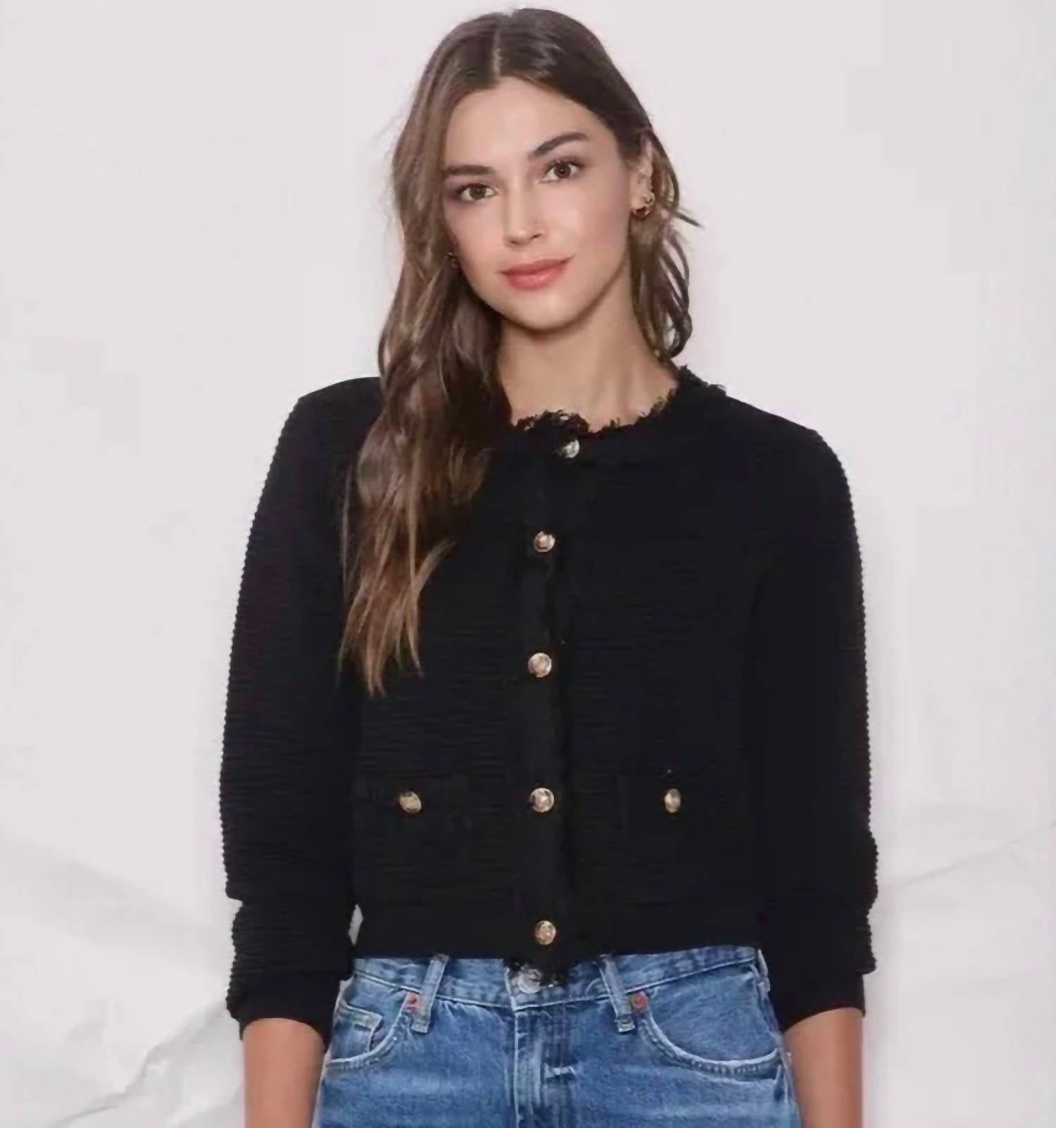 Able - Frayed Edge Cardigan Jacket