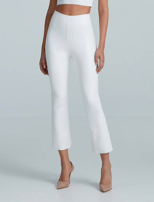 Commando - Faux Leather Crop Flare Leggings