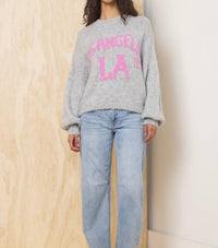 Vintage Havana La Jacquard Sweater in light grey - women's sweater