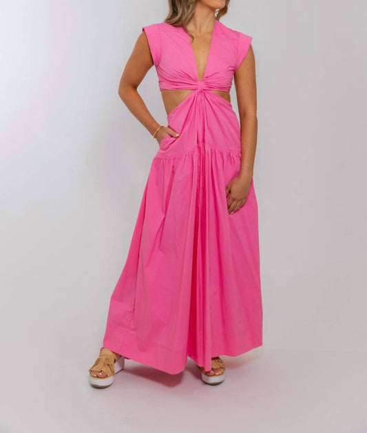 Karlie - Knot Cut Out Maxi Dress