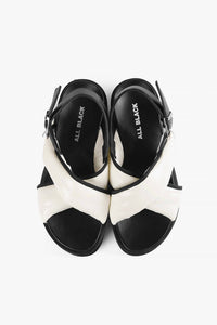 All Black - Women's Puffy Flatform Sandal