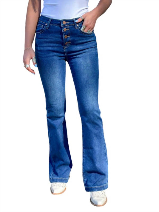 Risen - Button Down Boot Cut Jeans