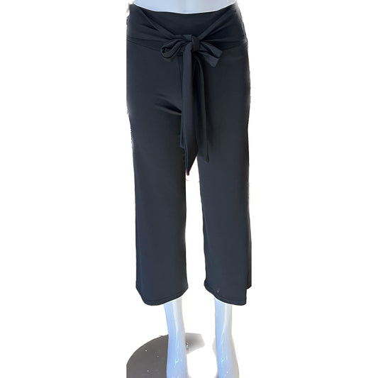 Microfiber Wide Leg Crop Pant