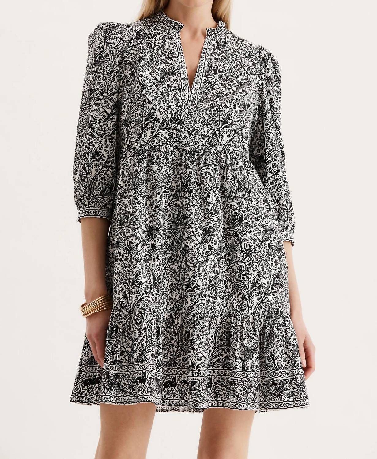 Tyler Boe - Karlie Cotton Border Animal Dress
