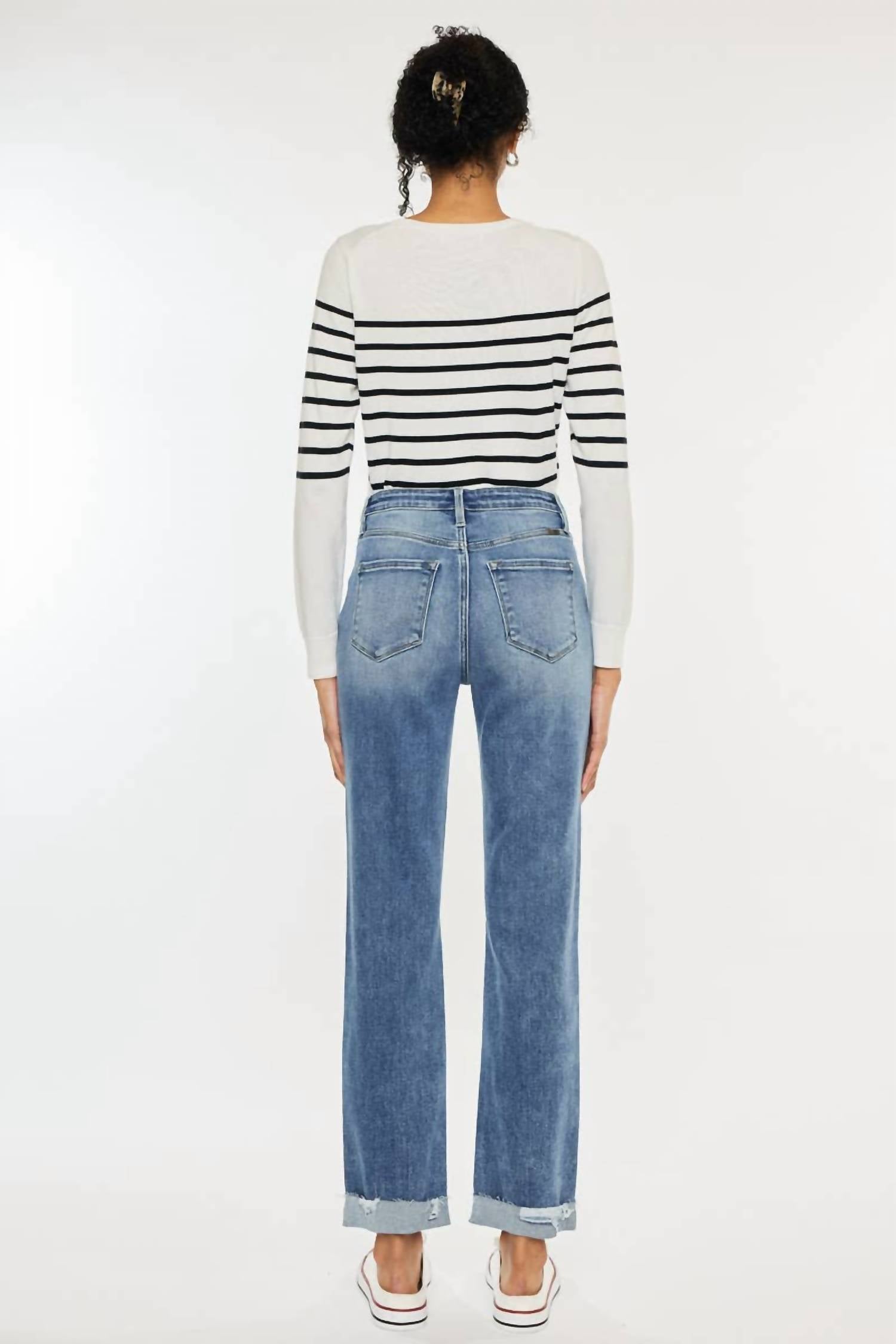 Kancan - High Rise Slim Straight Jeans