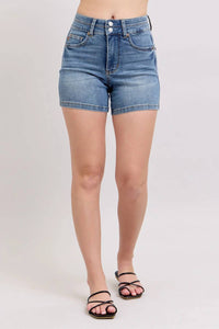 Judy Blue - High Waist Tummy Control Double Button Shorts