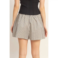 Hyfve - STRIPED ELASTIC WAIST SHORTS