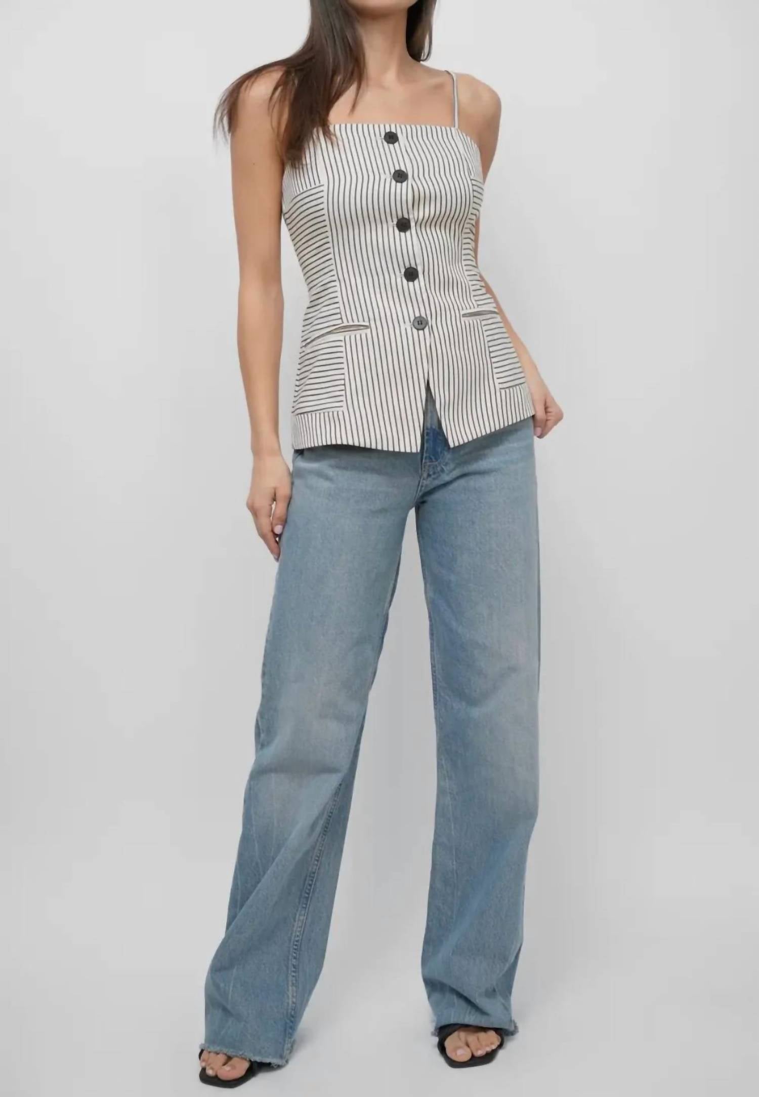 Greylin - SANDI BUTTON FRONT TOP