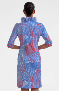Gretchen Scott - 3/4 Sleeve Grand Bazaar Ruffleneck Dress