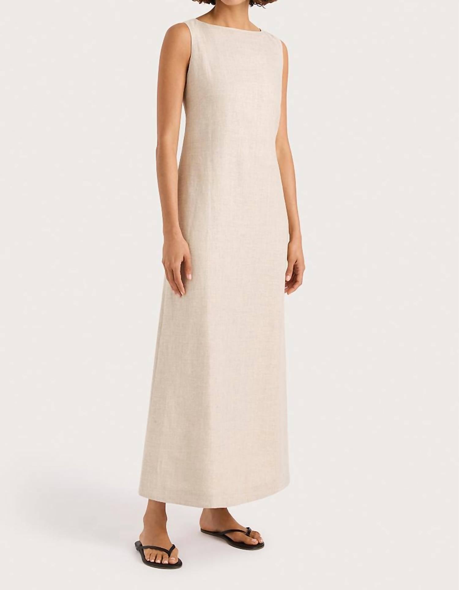 FAITHFULL THE BRAND Taylor Maxi Dress in natural - women's dress - detail view