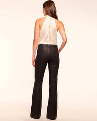 Ramy Brook Coated Helena Pant in black - women's jeans - detail view