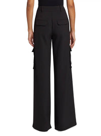 Veronica Beard Pre-loved Saul Cargo Pants in black - women's pants - alternate view