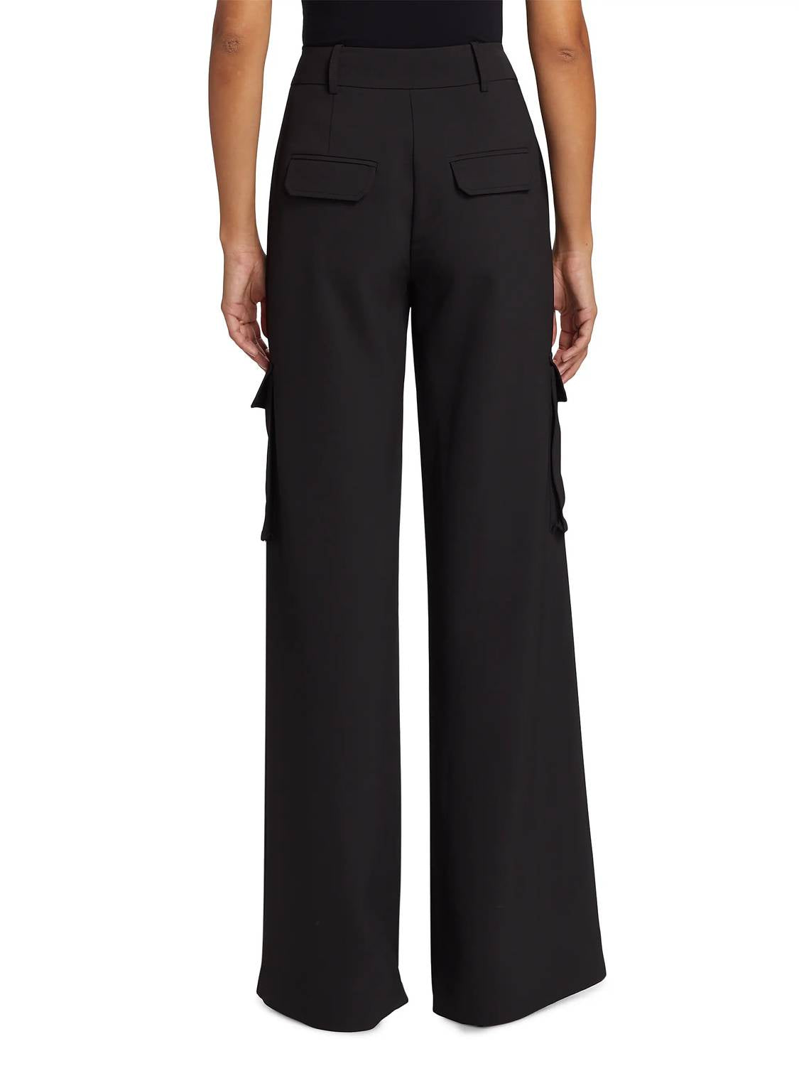 Veronica Beard Pre-loved Saul Cargo Pants in black - women's pants - alternate view