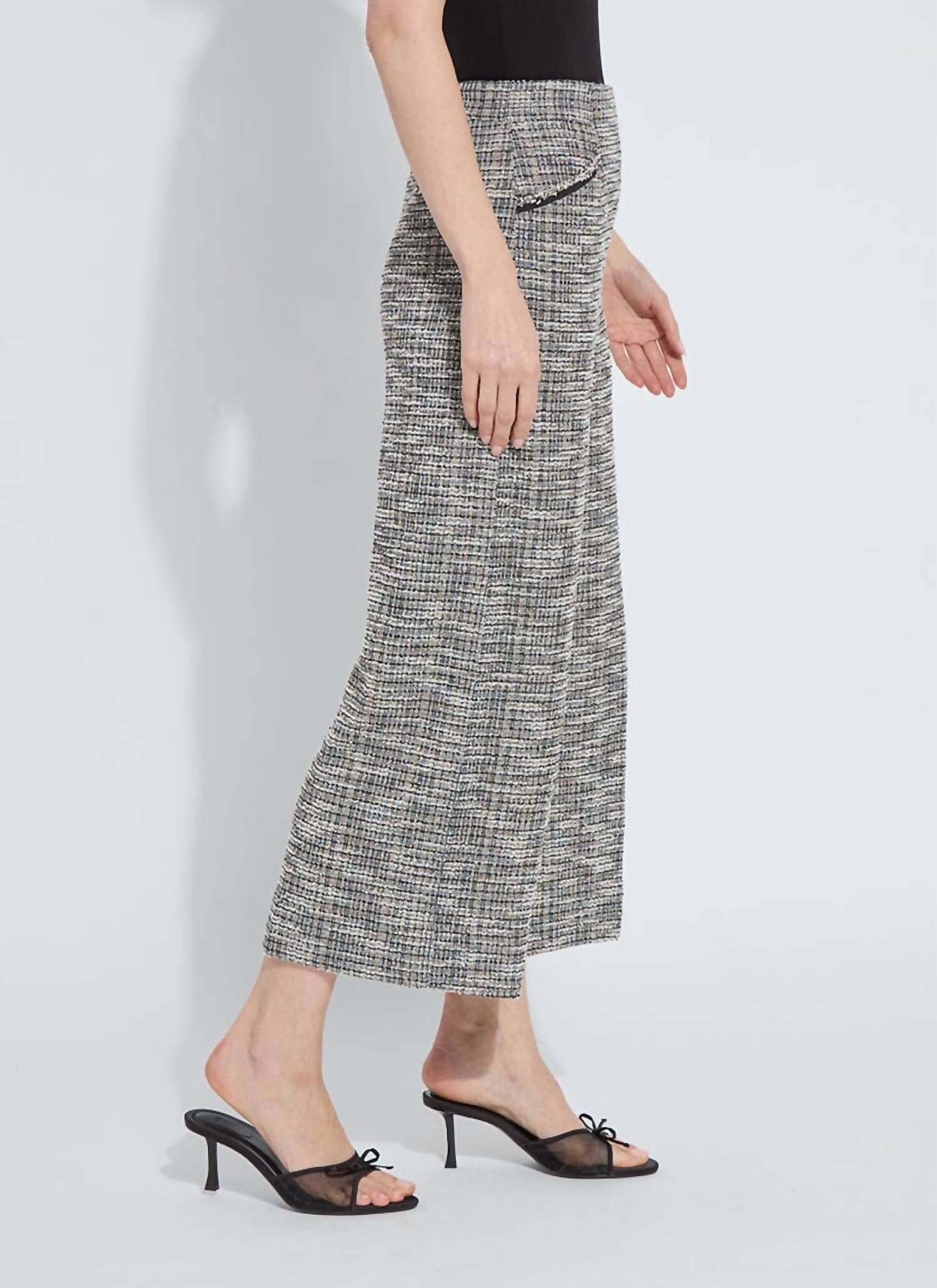 Lysse - Charlotte Ankle Length Tweed Palazzo Pants