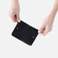 HOBO Women's Jill Mini Card Case in black - men's accessory - alternate view