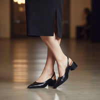 Carrano - Women's Heidi Leather Slingback Pump Sandals