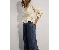 Mulla - Pleated In Back Cotton Blouse