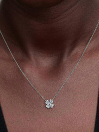 Pandora - Sparkling Lucky Clover Pendant Necklace - 17.7"