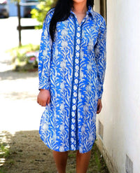 Dolma Johanna Shirt Dress in blue - women's dress