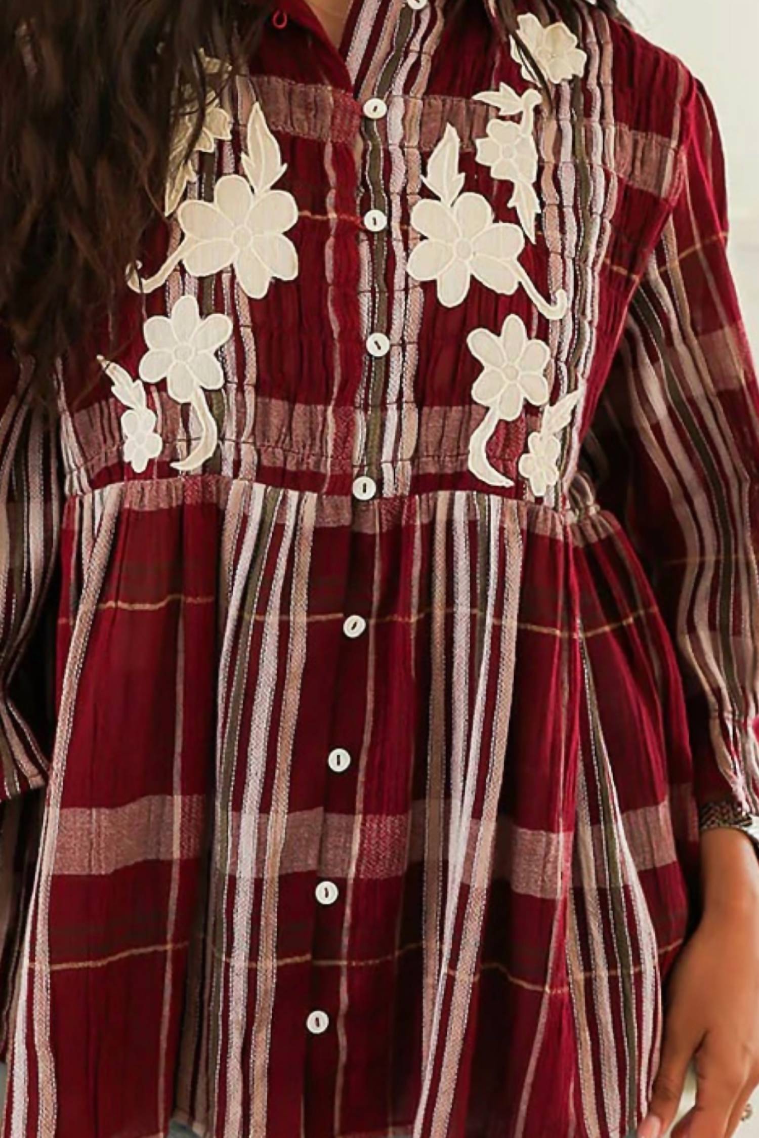 Layerz Clothing - Faye Peplum Button Up Top