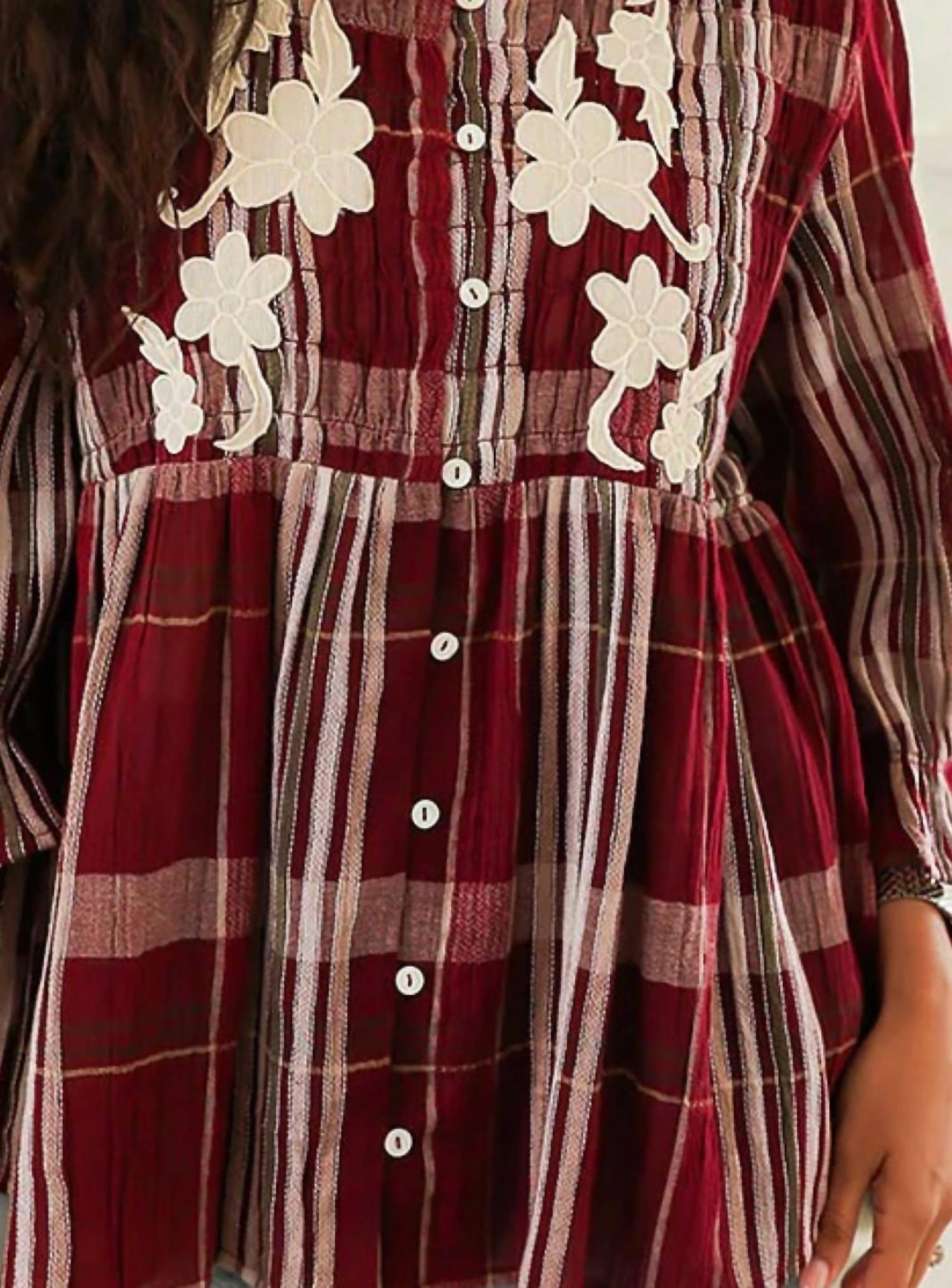 Layerz Clothing - Faye Peplum Button Up Top