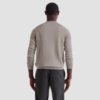 Bugatchi Uomo Crew Neck Sweater With Tipping in walnut - men's sweater - alternate view