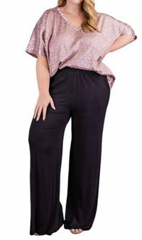 Ee:Some - V-Neck Flowy Blouse