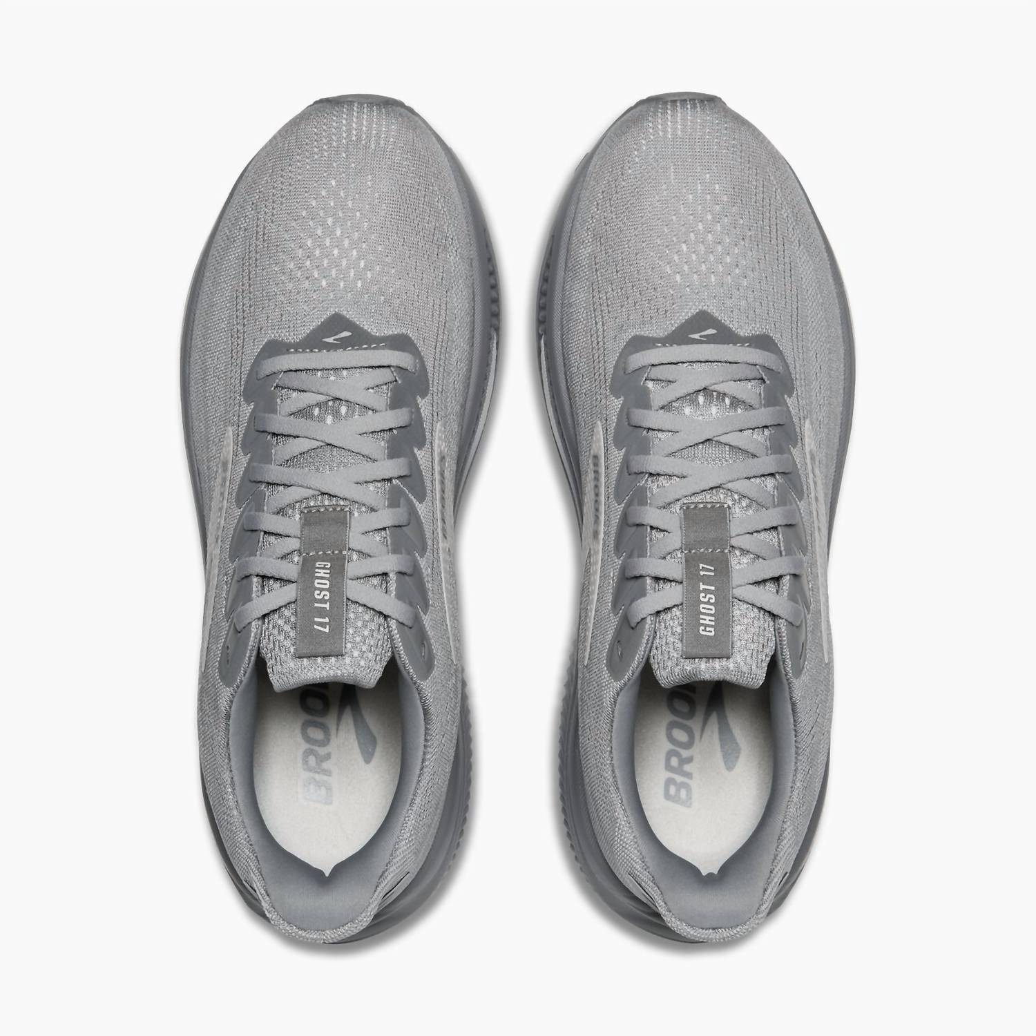 BROOKS Men's Ghost 17 Running Shoes - 2E Wide in primer gray oyster mushroom - men's shoe - view 4