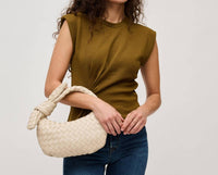 Urban Expressions - Women's Lizbeth Woven Knot Clutch Bag
