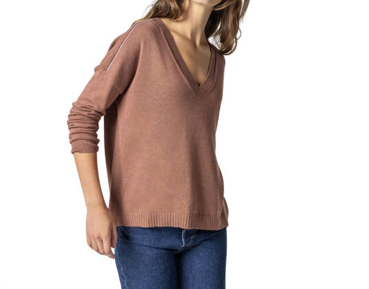 Wrapped Seam V-Neck Sweater