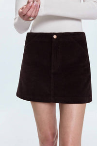 PISTOLA Uma High Rise Mini Skirt in mocha 2 - women's skirt - view 4