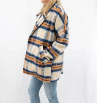 Davi & Dani - Plaid Oversized Fall Jacket