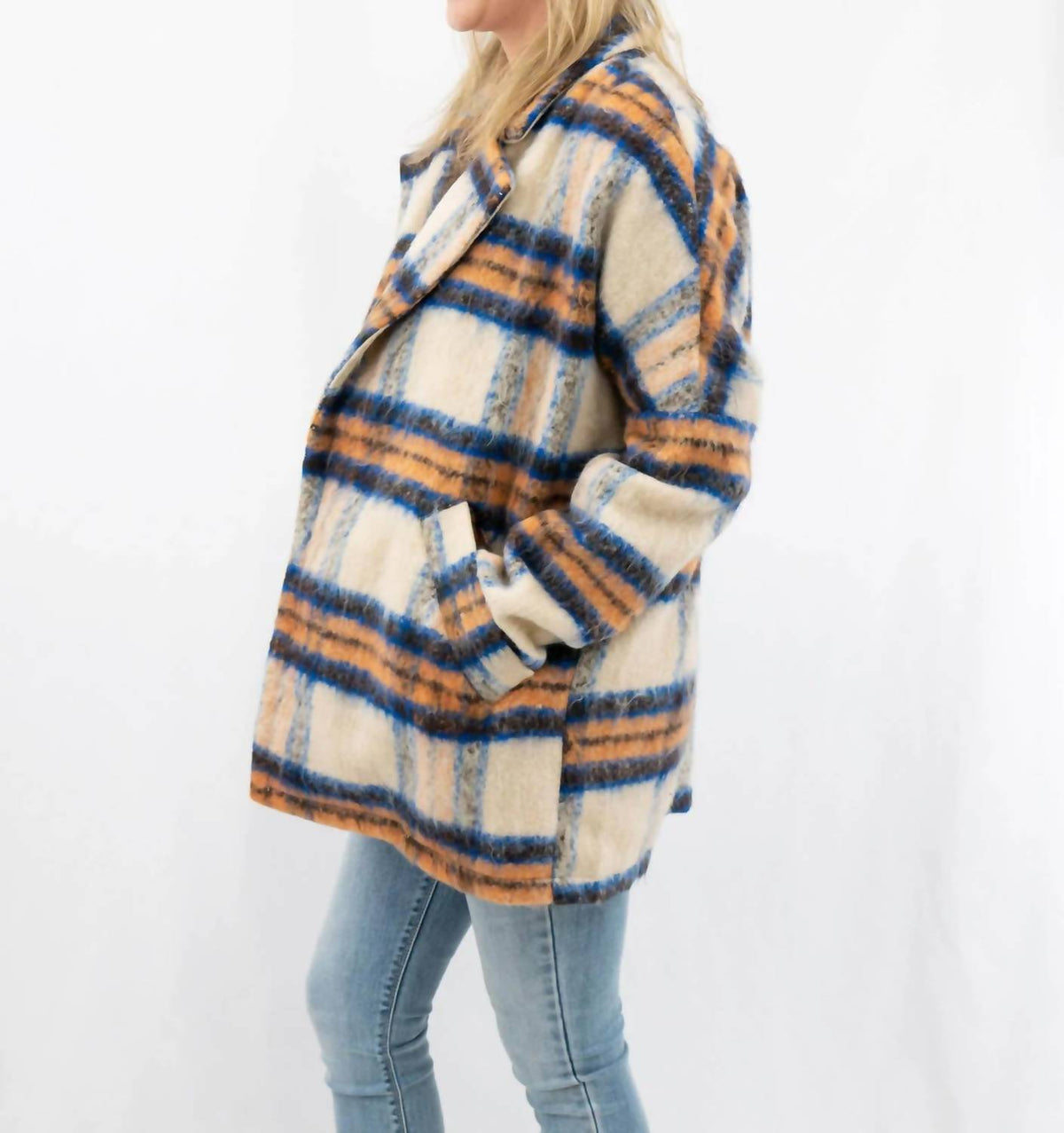 Davi & Dani - Plaid Oversized Fall Jacket