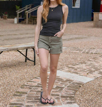 Grace And Lace - Casual Colored Denim Shorts