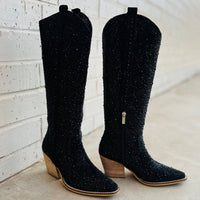 MiiM Women's Nashville Nights Rhinestone Boots in black - women's shoe