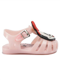 Mini Melissa Girls Mini Aranha Mickey Sandals in pink - kids' sandal - detail view