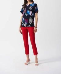 Joseph Ribkoff - Doodle Print Boxy Top