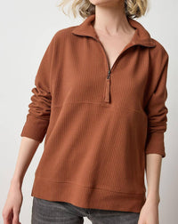 Lilla P - Dolman Half Zip Sweater