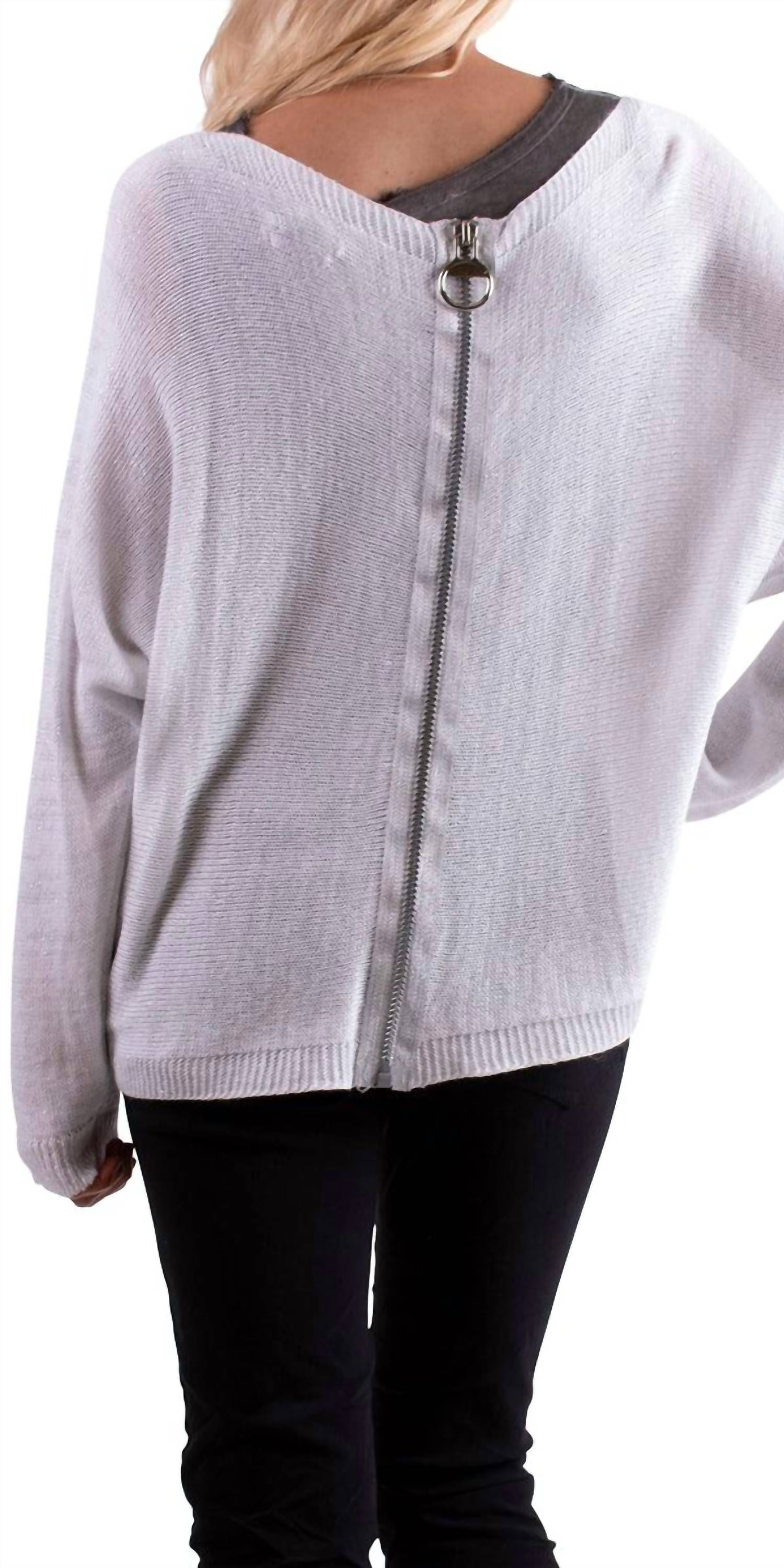 Gigi Moda - Argento Long Sleeve Sweater