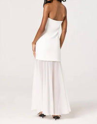 Astr - Lizet Strapless Sheer Overlay Maxi Dress