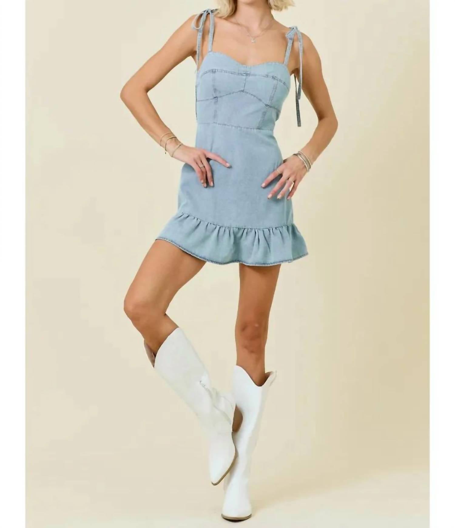 Day + Moon - For Keeps Denim Mini Dress